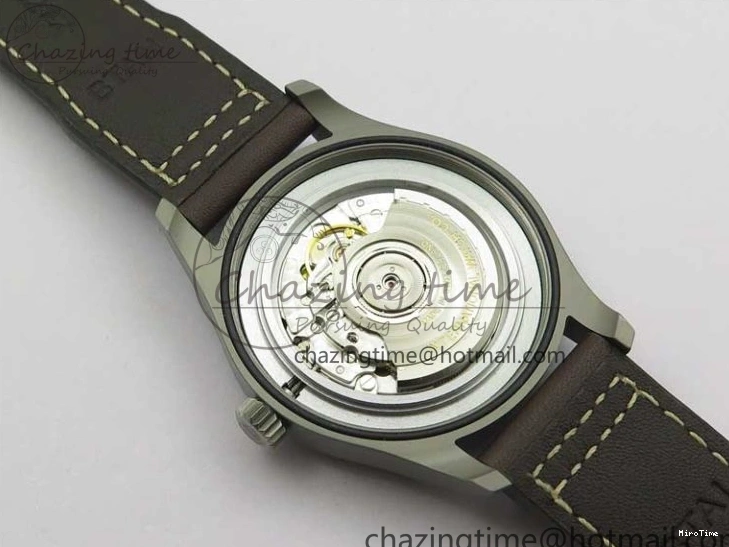 MIROTIME 0507 Mark XVIII IW327006 Titanium V7F 1:1 Best Edition Black Dial on Brown Leather Strap A Attractive 7080